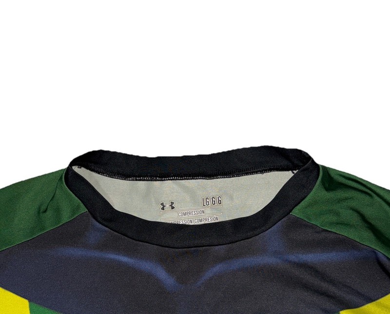 Under Armour Shirt Mens Large Green Electro Alter Ego Marvel Compression Rare gallery