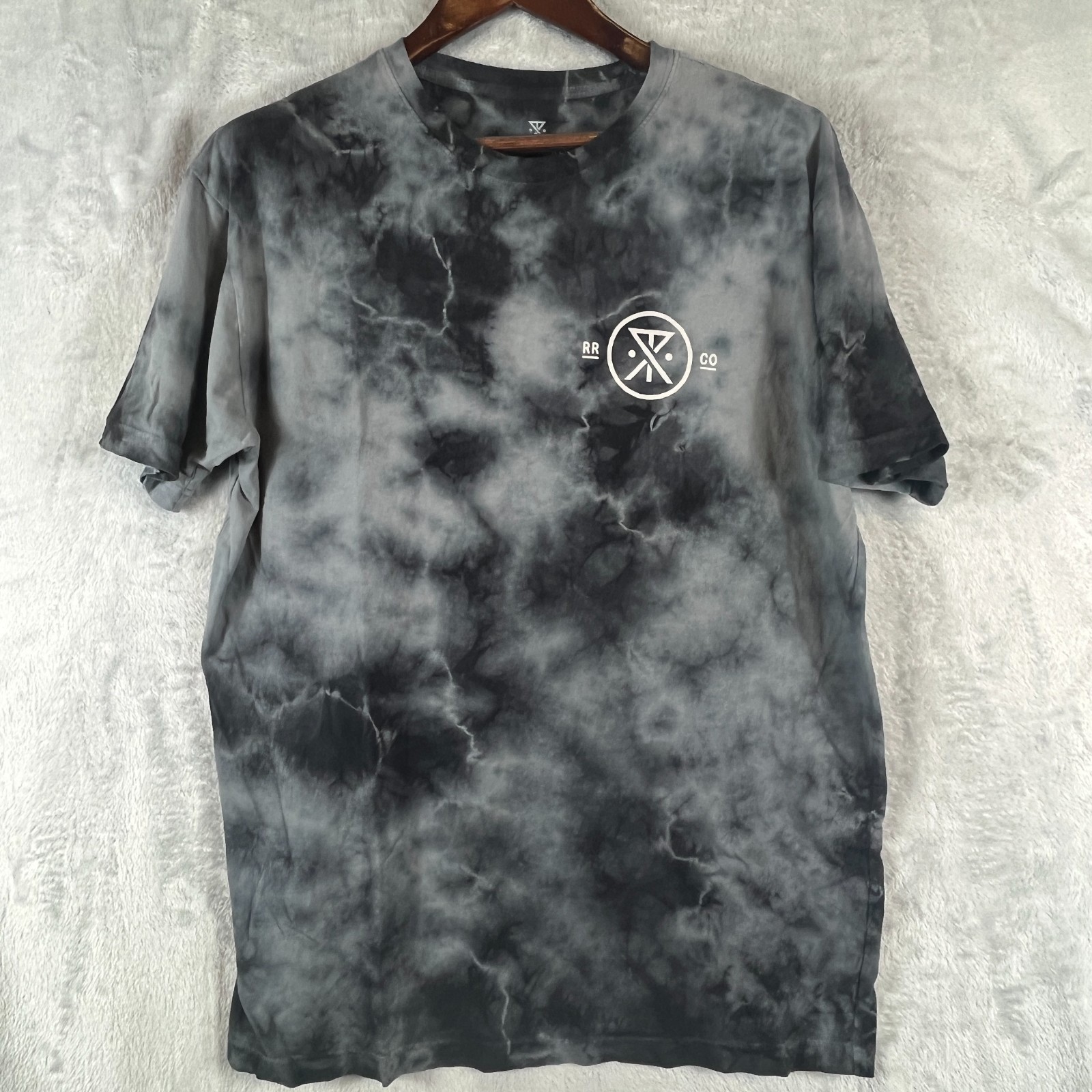 Roark Revival Mens XL Tie Dye T Shirt Black Gray Skate Company of Waywards gallery