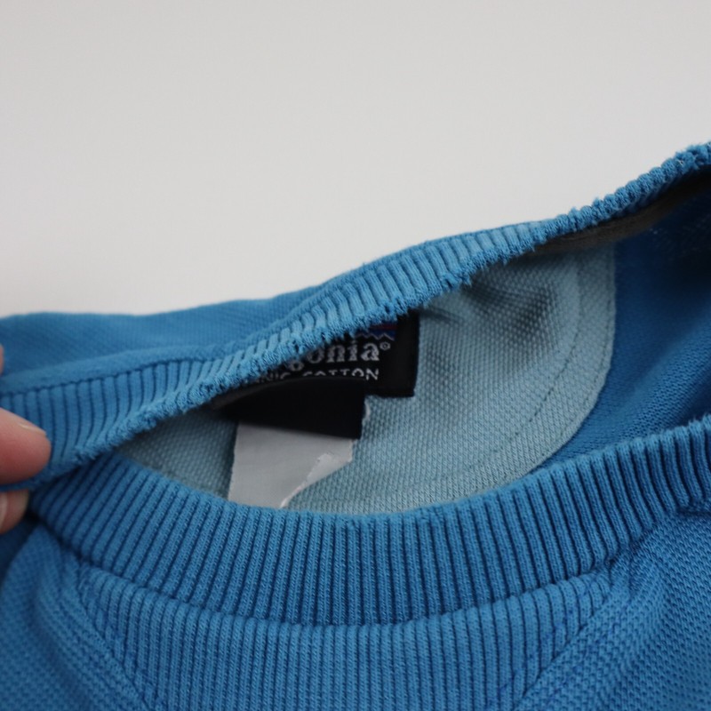 Vtg 90s Patagonia Crewneck Long Sleeve Shirt Mens Large Blue Sweatshirt Rhythm gallery