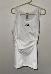 NWT Adidas Men’s Padded Compression White Tank Top Size 2XL Basketball $80