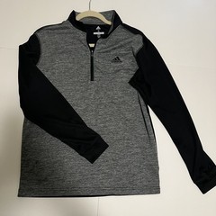 Adidas Golf Quarter Zip Pullover Mens Small Performance Shirt Black Grey