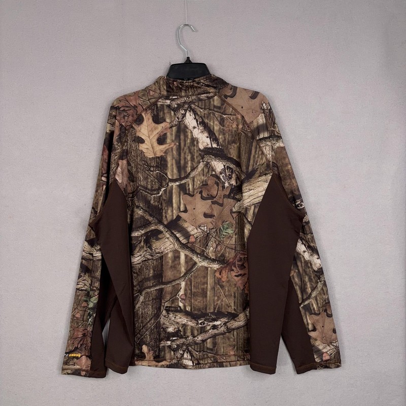 Mossy Oak Pullover Mens 2XL Camo Break-Up Infinity 1/4 Zip Hunting Performance gallery