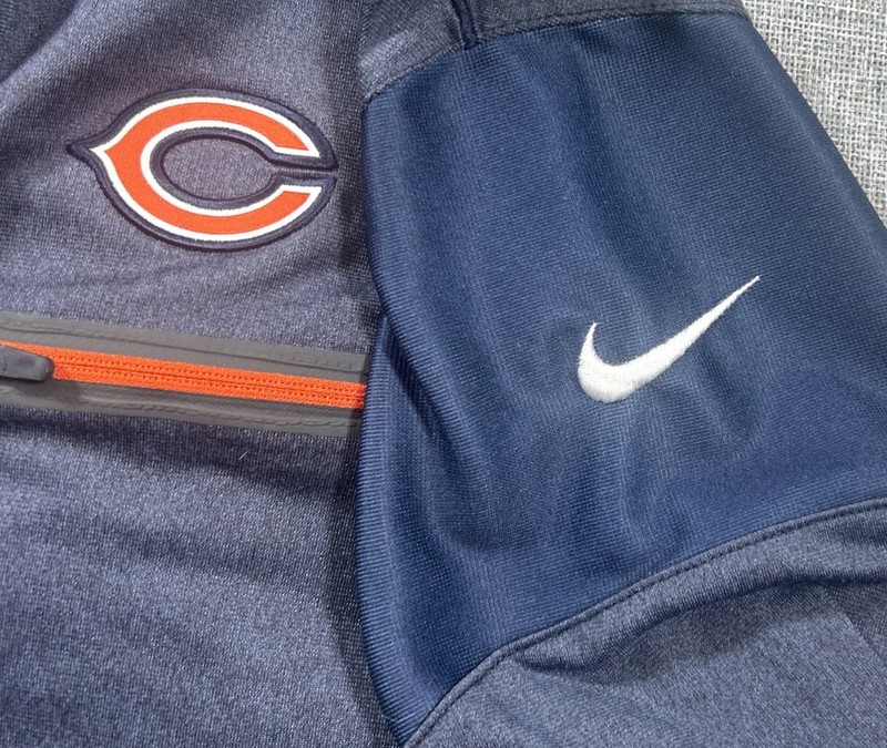 Chicago Bears NFL Team Apparel 1/4 Zip Men's L Blue Pullover Athletic gallery