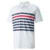 🔥PUMA VOLITION PAISLEY STRIPE POLO 533026 01 BRIGHT WHITE/SKI SIZE 3XL NWT $75 gallery