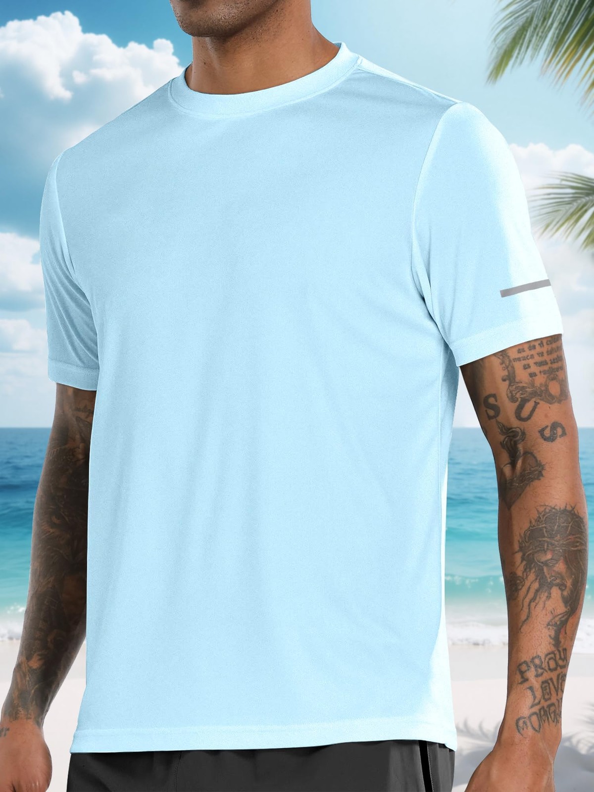 3 Pack Men's Rash Guard UPF 50+ Sun Protection Clothing Short Sleeve T-Shirts... gallery