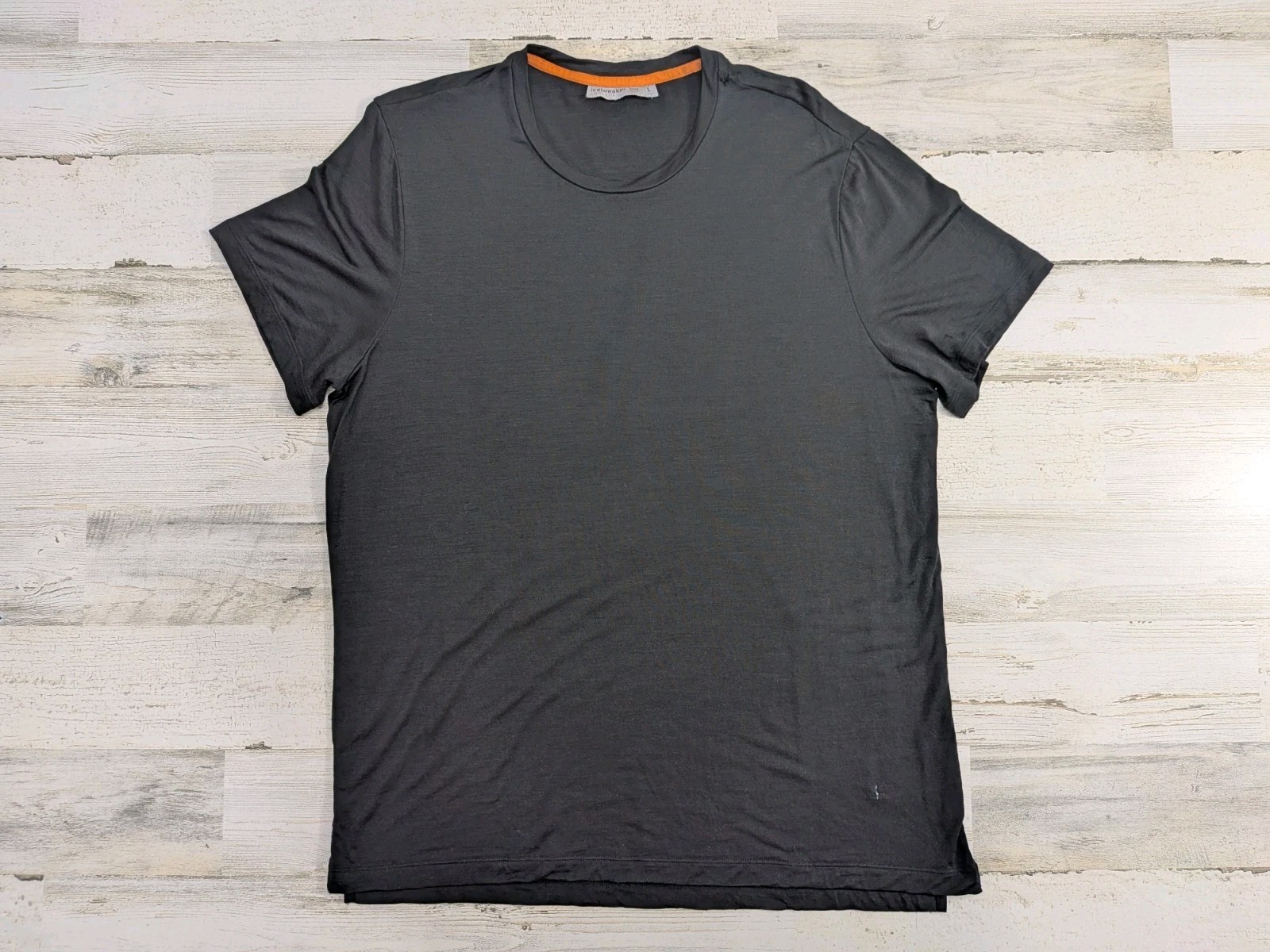 Icebreaker Shirt Mens Large Cool-Lite Black Merino Wool Blend gallery