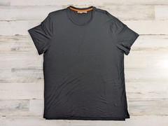 Icebreaker Shirt Mens Large Cool-Lite Black Merino Wool Blend