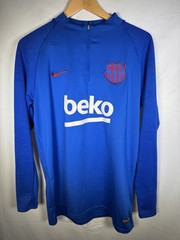 Barcelona FC Nike Dri-fit Blue 1/4 Zip Training Top 19/20 Men’s Large