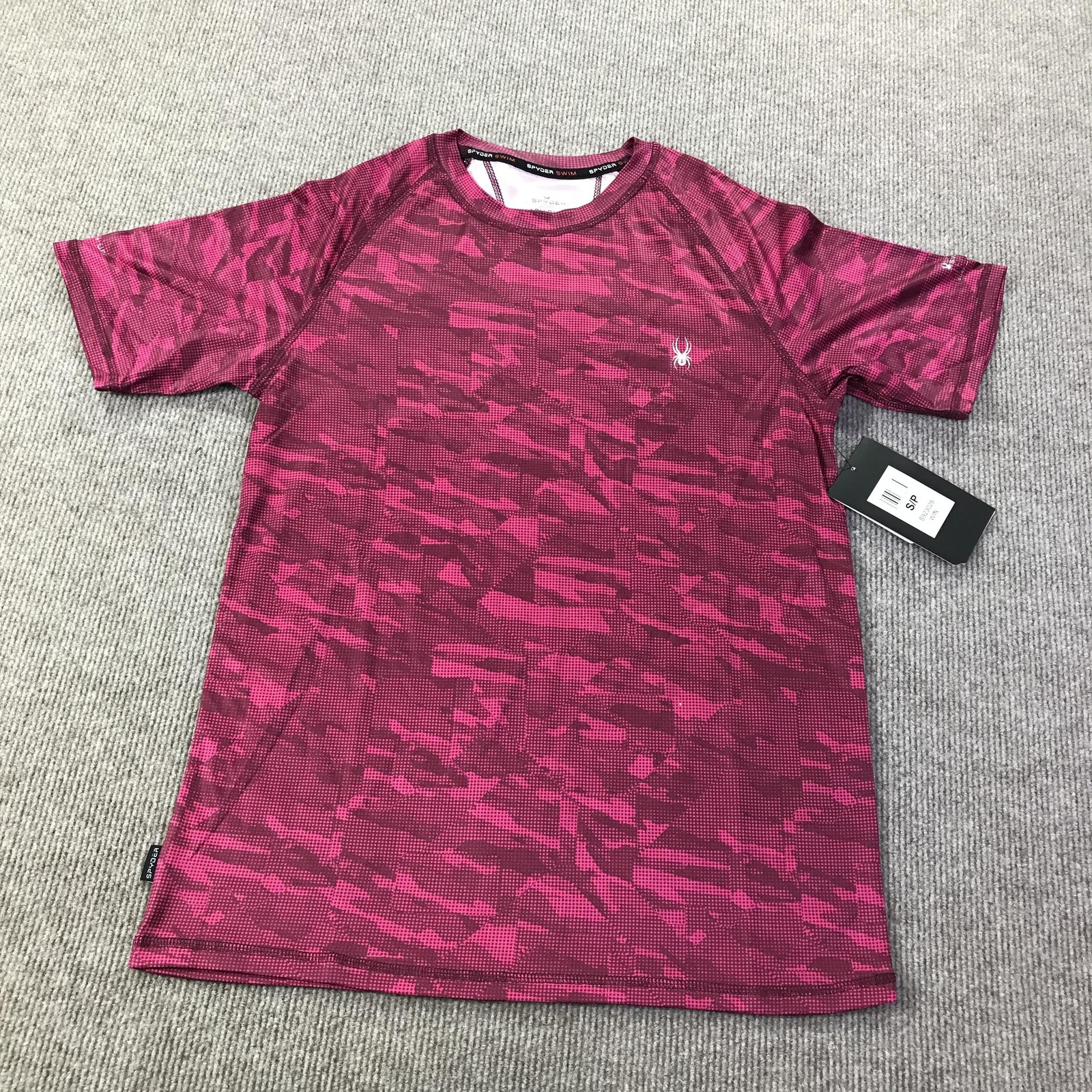 Spyder Rash Guard Shirt Womens Small Pink Camo UPF 30 Swim Quick Dry Surf New gallery