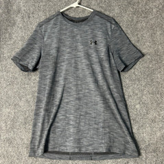 Under Armour T-Shirt Men’s L Gray UA Threadborne HeatGear Fitted S/S Pullover