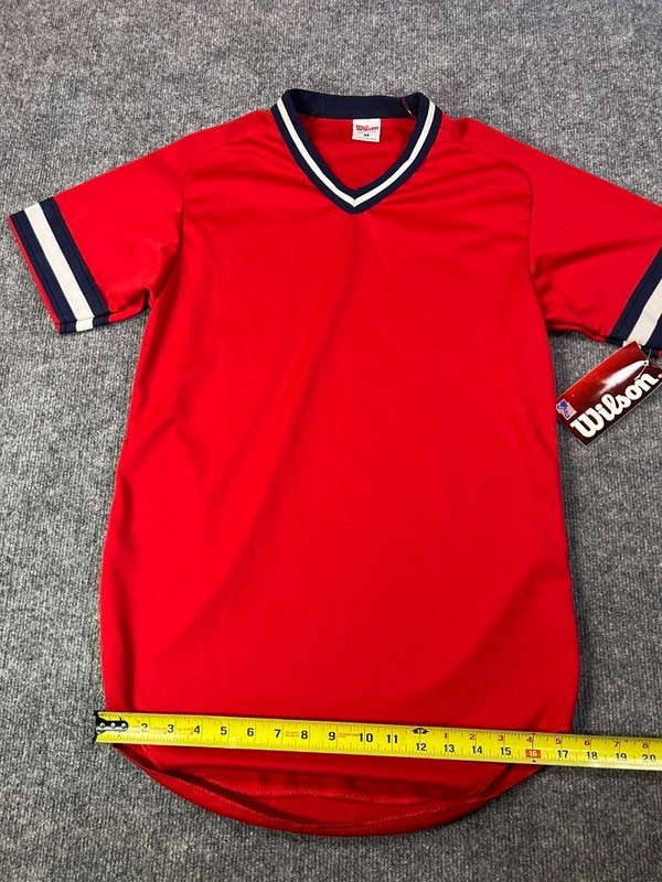 Wilson Mens Medium Vintage Baseball Jersey 90s USA Made Deadstock Core NWT Retro gallery