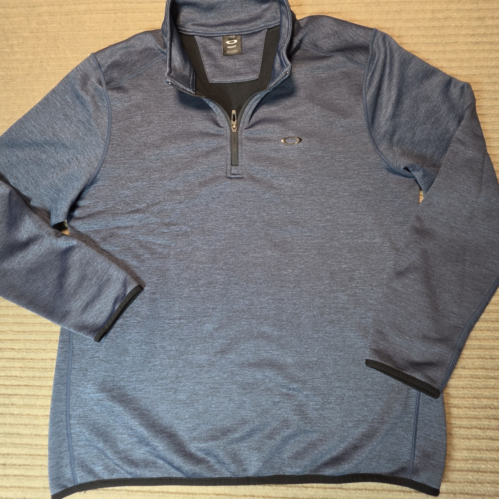 Oakley Hydrolix Pullover Mens 2Xl Blue Marled 1/4 Zip Long Sleeve Stretch Golf gallery