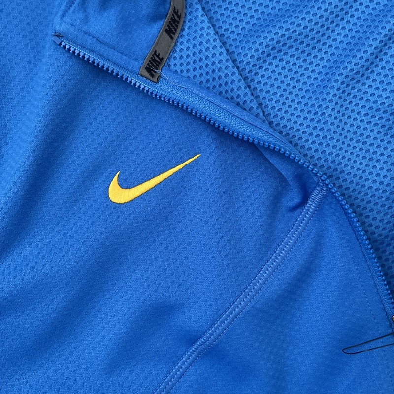 Mens Size XL- Nike Dri-Fit Training Pullover 1/4 Zip Signal Blue Yellow M53181 gallery