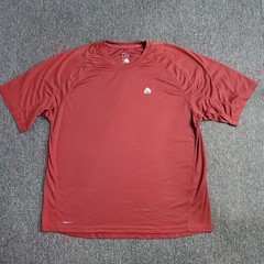 Vtg Nike ACG Fit Dry Shirt Mens Sz Large Rust Short Sleeve Crew Neck Hiking Read