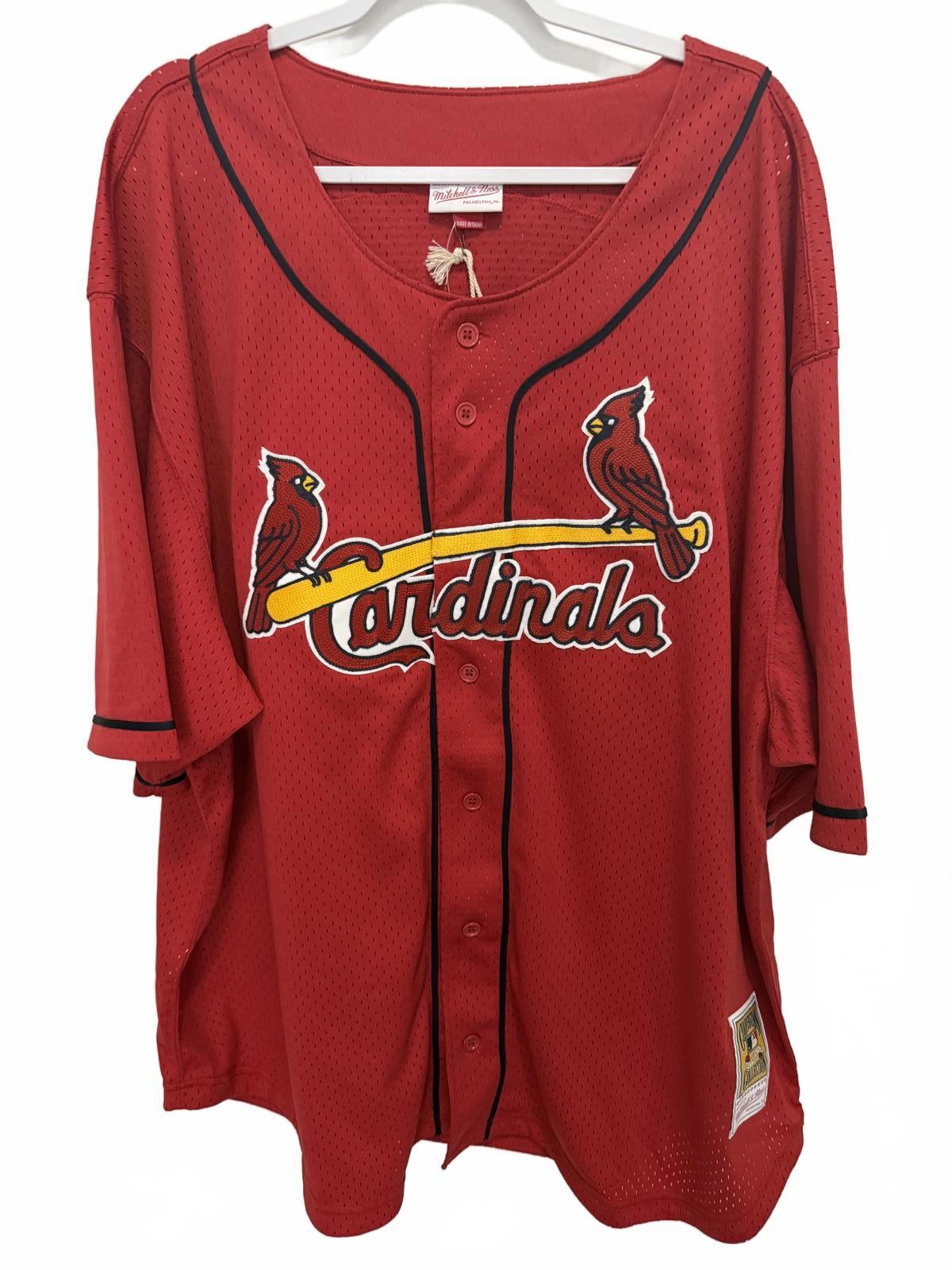 Mitchell & Ness McGwire #25 Red Baseball Jersey 3XLB New $190 gallery