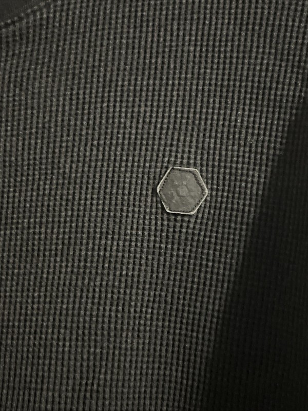 South Pole Authentic Collection L Black Thermal Waffle Knit Long Sleeve Shirt gallery