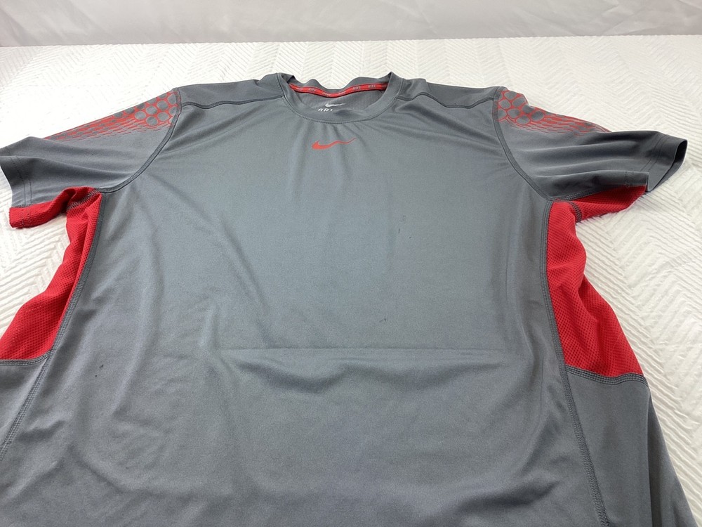 Nike Shirt Mens Large Gray Dri Fit Breathable Training Center Swoosh