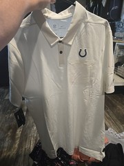 Nike Dri Fit On Field Apparel Colts Stretch Polo Shirt White L NWT