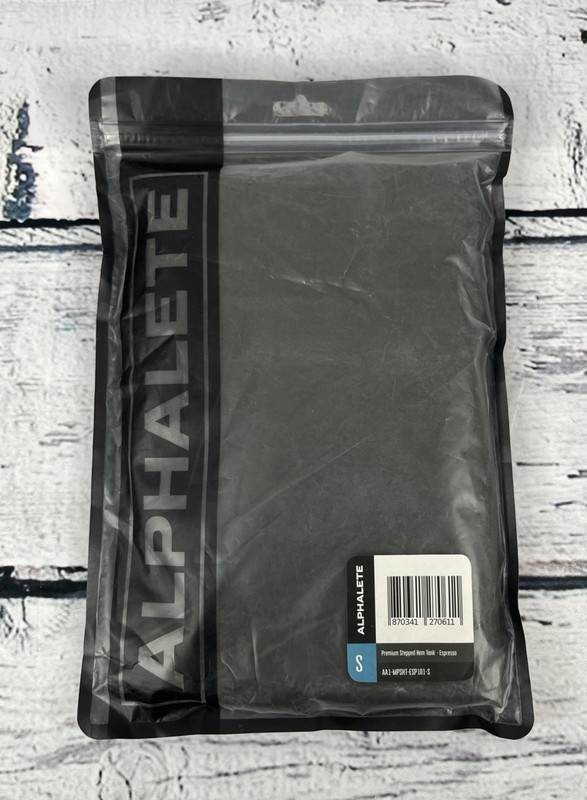 Alphalete Men's Premium Stepped Hem Tank - Espresso, Size Small (S) - NEW gallery