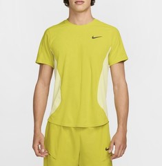 NWT Nike Court Slam Men’s Dri-FIT Tennis Shirt Medium Voltage Yellow FZ6857-344