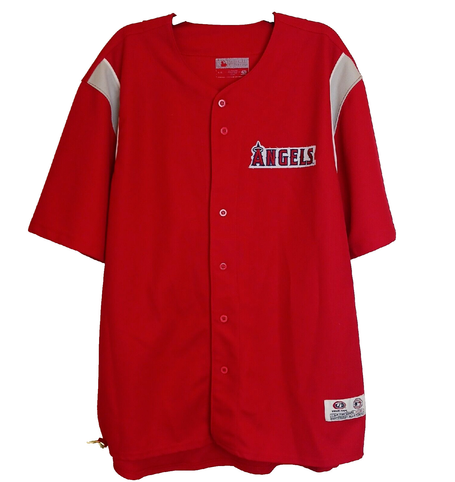 Los Angeles Angels Baseball Jersey Mens Size XL True Fan MLB Button Vintage #L1 gallery