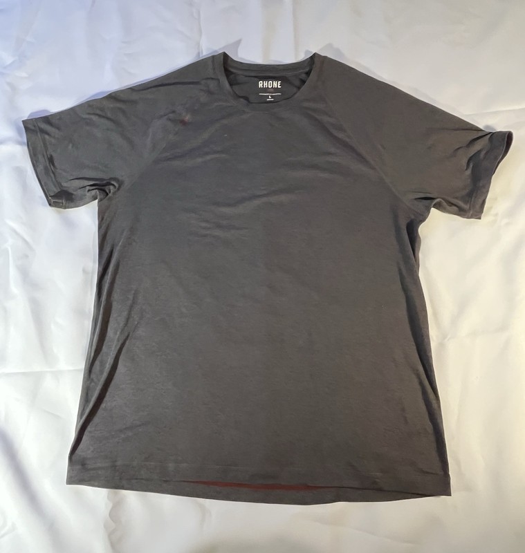 Rhone Athletic Short Sleeve Performance T-Shirt Gray Size L Nylon/Poly/Elastane gallery