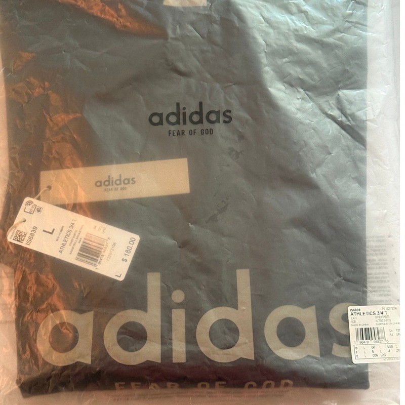 adidas x Fear of God Athletics Heavy Jersey 3/4 Mock Tee 'Black' IS6839 gallery