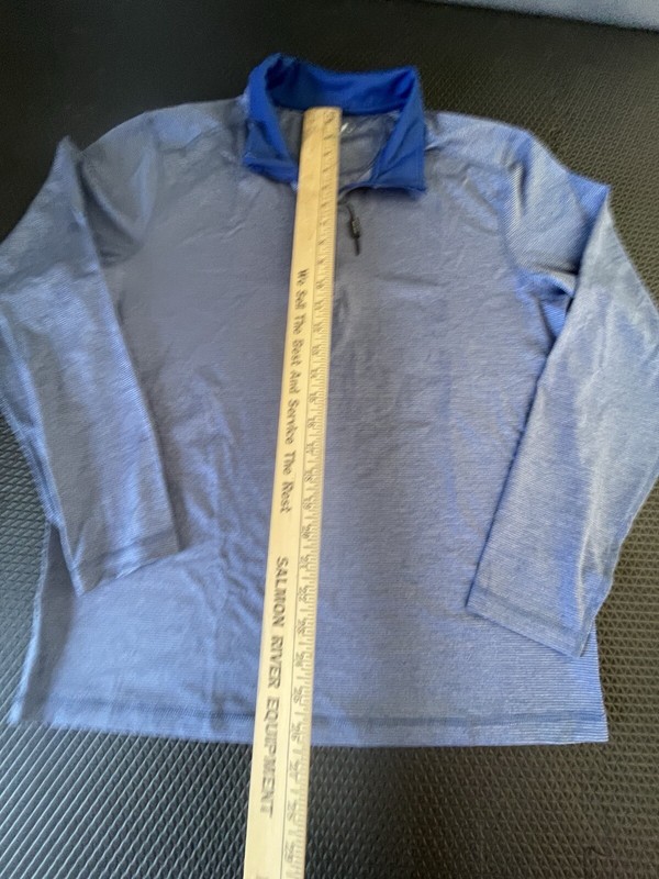 Maelreg Performance Pullover Shirt Jacket Stretch Golf Blue Striped Men’s Sz Med gallery