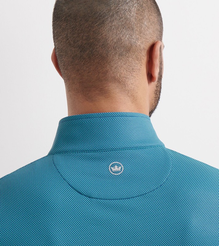 $150 NWT PETER MILLAR Men's Perth Birdseye Performance Quarter-Zip Sweater Large gallery
