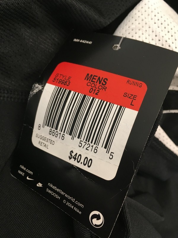 Nike Athletic Tank Shirt Men's Sleeveless Tight Fit Athletic 519983, Black White gallery