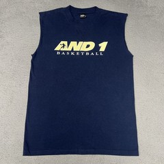 VTG And1 Basketball Tank Top Men’s Size L Blue Muscle Training Shirt Made in USA