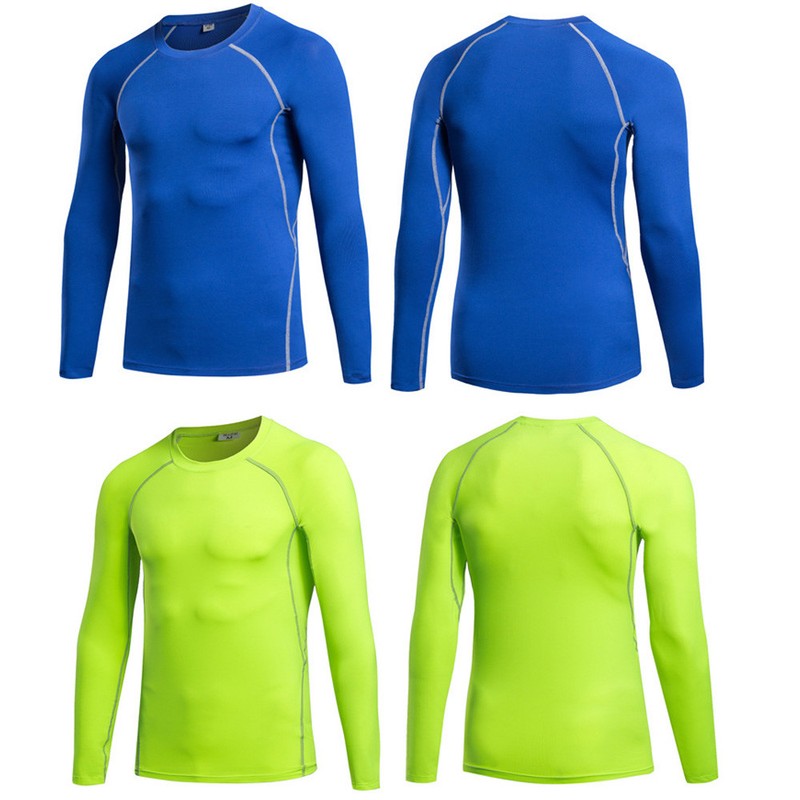 Men Stretch Long Sleeve Tops T-Shirt Running Athletic Activewear Sportswear gallery