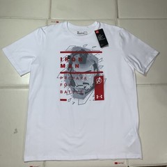 $35 Under Armour Iron Man Overlay T-Shirt Men’s Sz Medium White NWT
