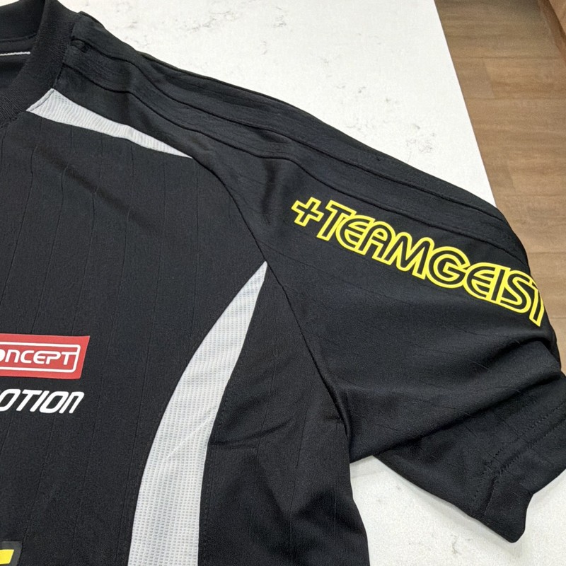 adidas Teamgeist Traxxion Racing #3 Men's S Black Short Sleeve Jersey Tee gallery