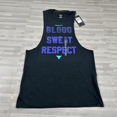 Under Armour Project Rock BSR Mens Size Small 1379841 Tank Top Shirt Black $40