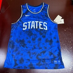 Nike Mens Blue USA Dri-Fit States Courtside Sleeveless Pullover Jersey Size M