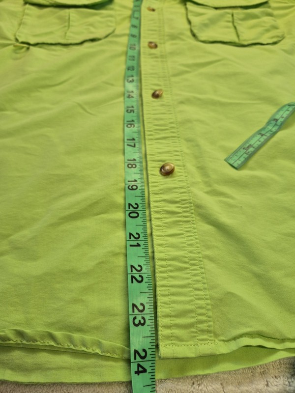 Tallwoods Men's Element Wear L Outdoor Green Button Up Short Sleeve Fishing Vent gallery