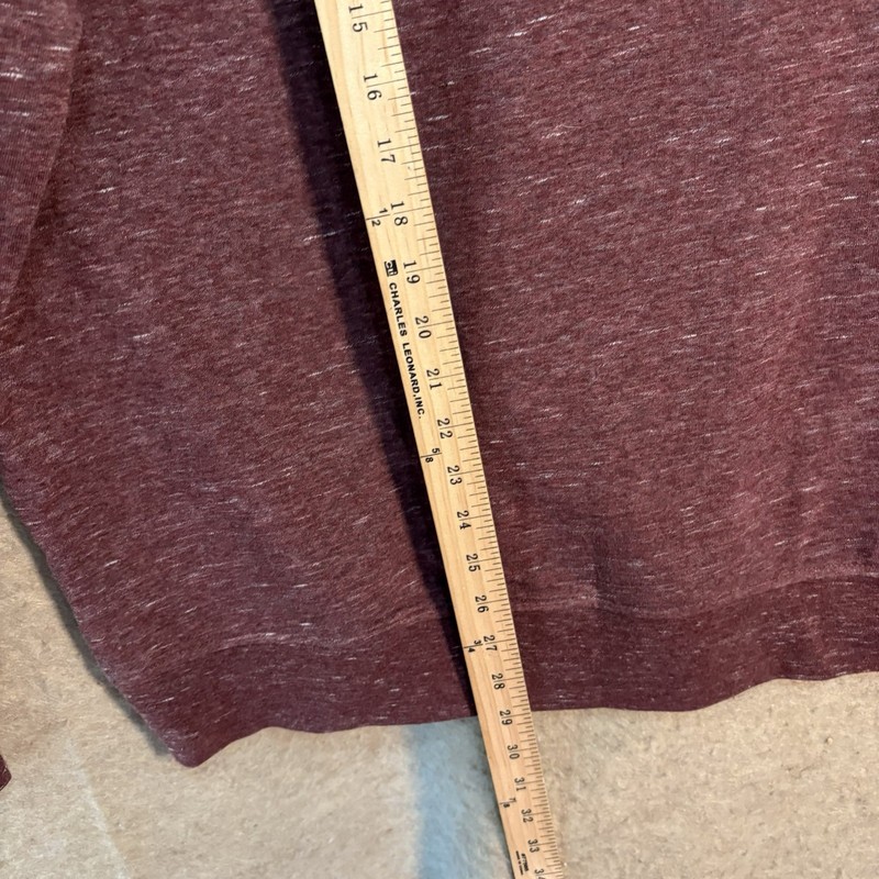 01.Algo Fleece Shirt Mens Sz L Maroon Long Sleeve Pullover Athleisure gallery