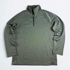 Zelos Quarter Zip Pullover Mens Small Green Heathered Reflective Performance Top