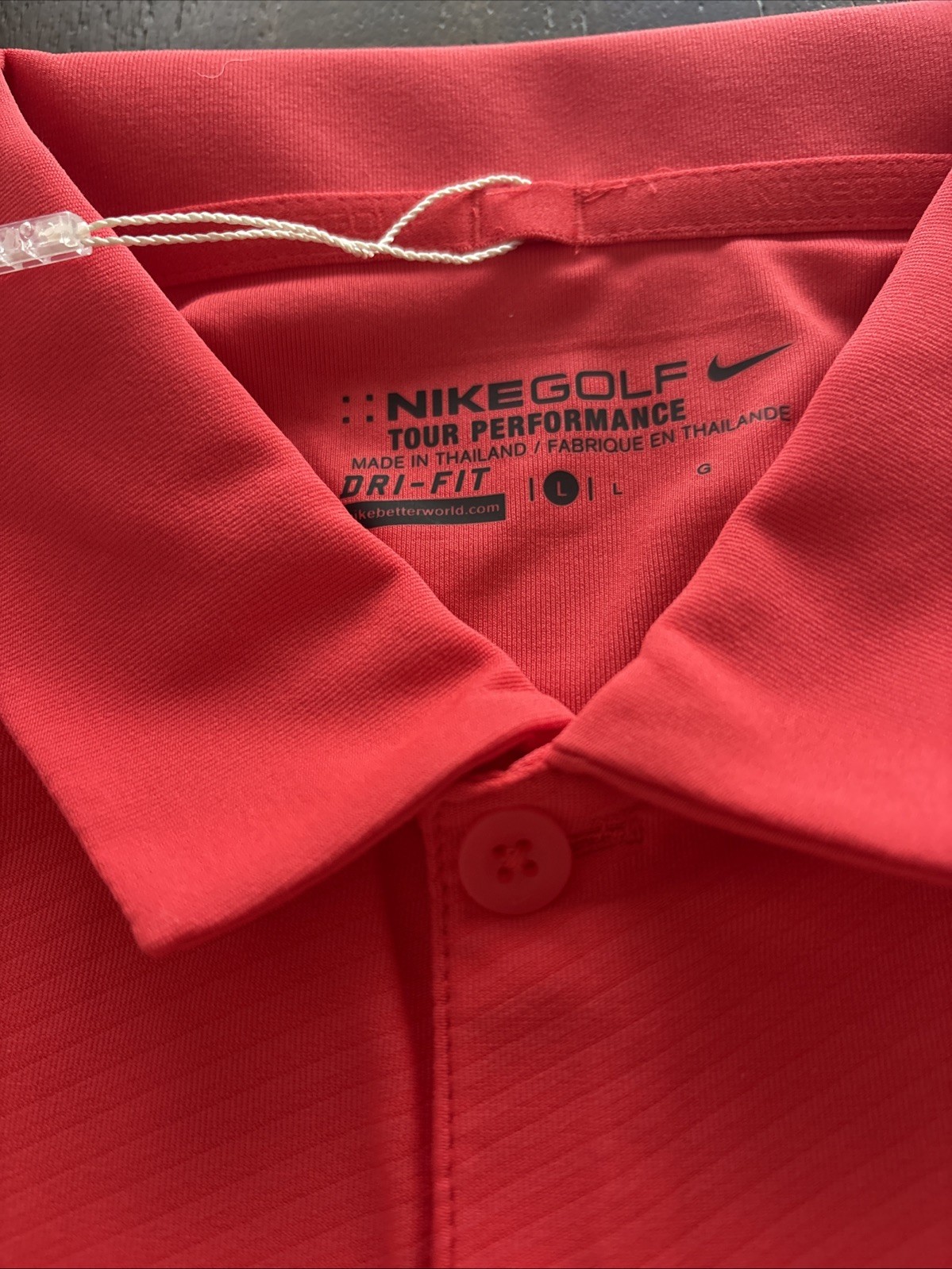 NWT Nike Golf Tour Performance Dri-fit Short Sleeve Men's Red Polo Large slim gallery