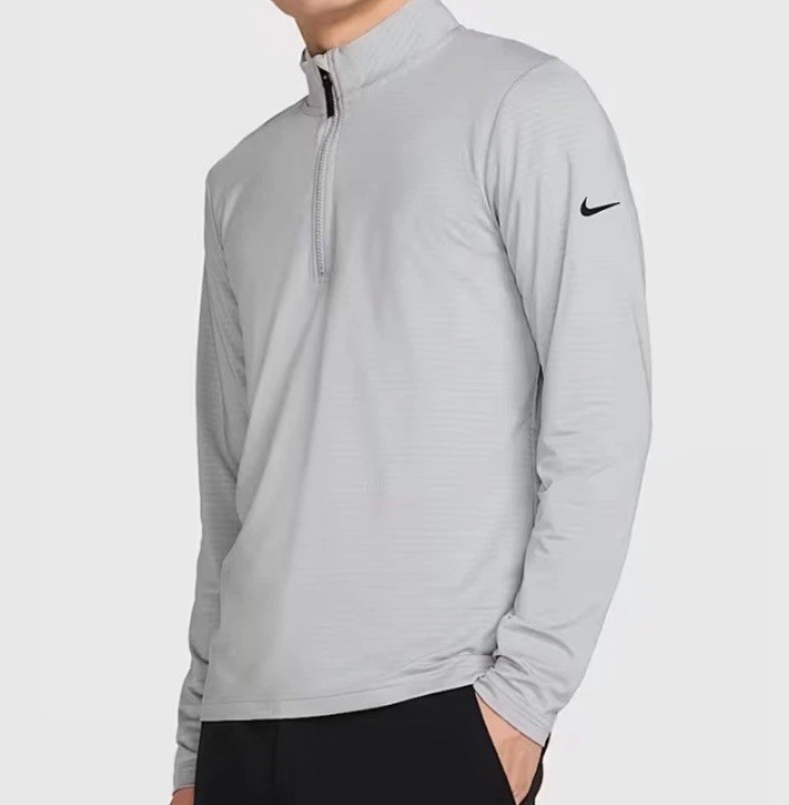 Nike Dri-Fit Victory 1/2 Zip Golf Pullover Top Shirt Grey FD5837-012 Mens M NEW gallery