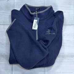 NWT SOUTHERN HILLS CC Quilted 1/4 Zip Pullover – Navy Blue Turtleson – XLARGE