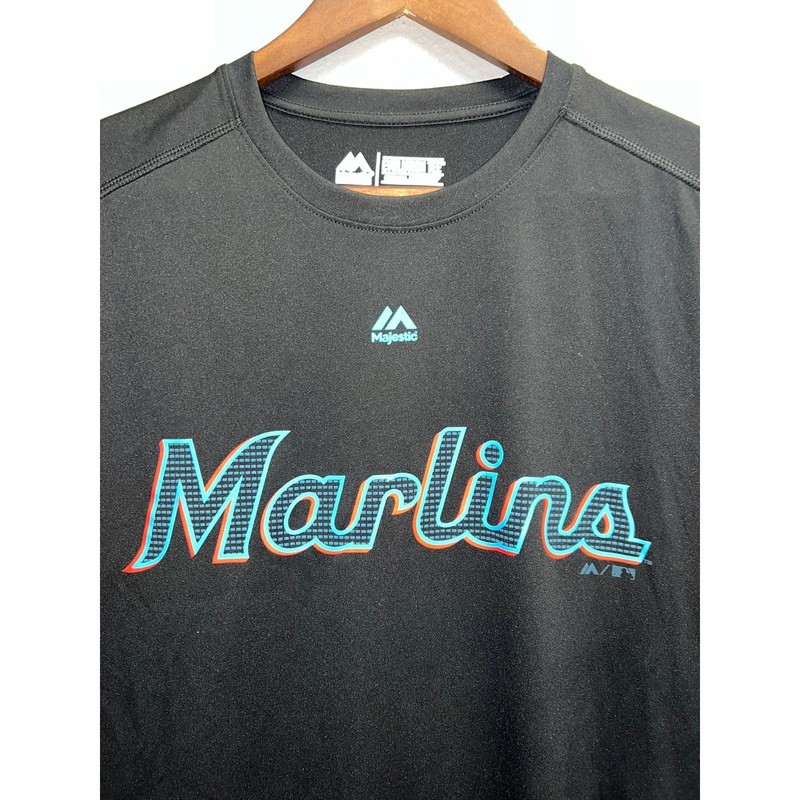 Florida Marlins Evolution Tee Jersey Active Top Cool Base Majestic MLB NWT Small gallery
