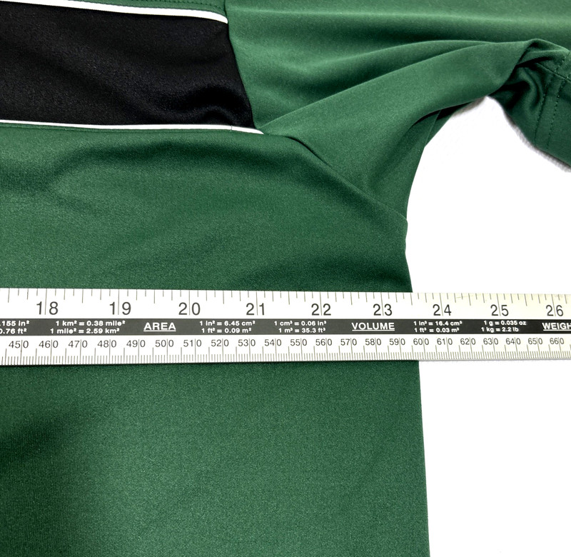 Nike Total 90 Soccer Jersey Mens XL Green Striped Center Swoosh Y2K EUC Crewneck gallery