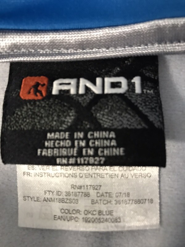 AND 1 Full Zip Jacket 2XL Blue gallery