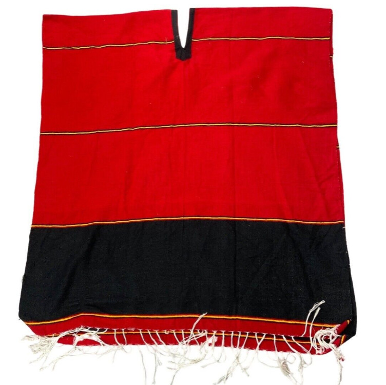 Vintage 00's Red & Black Calgary Flames NHL Pullover Embroidered Poncho OSFA gallery