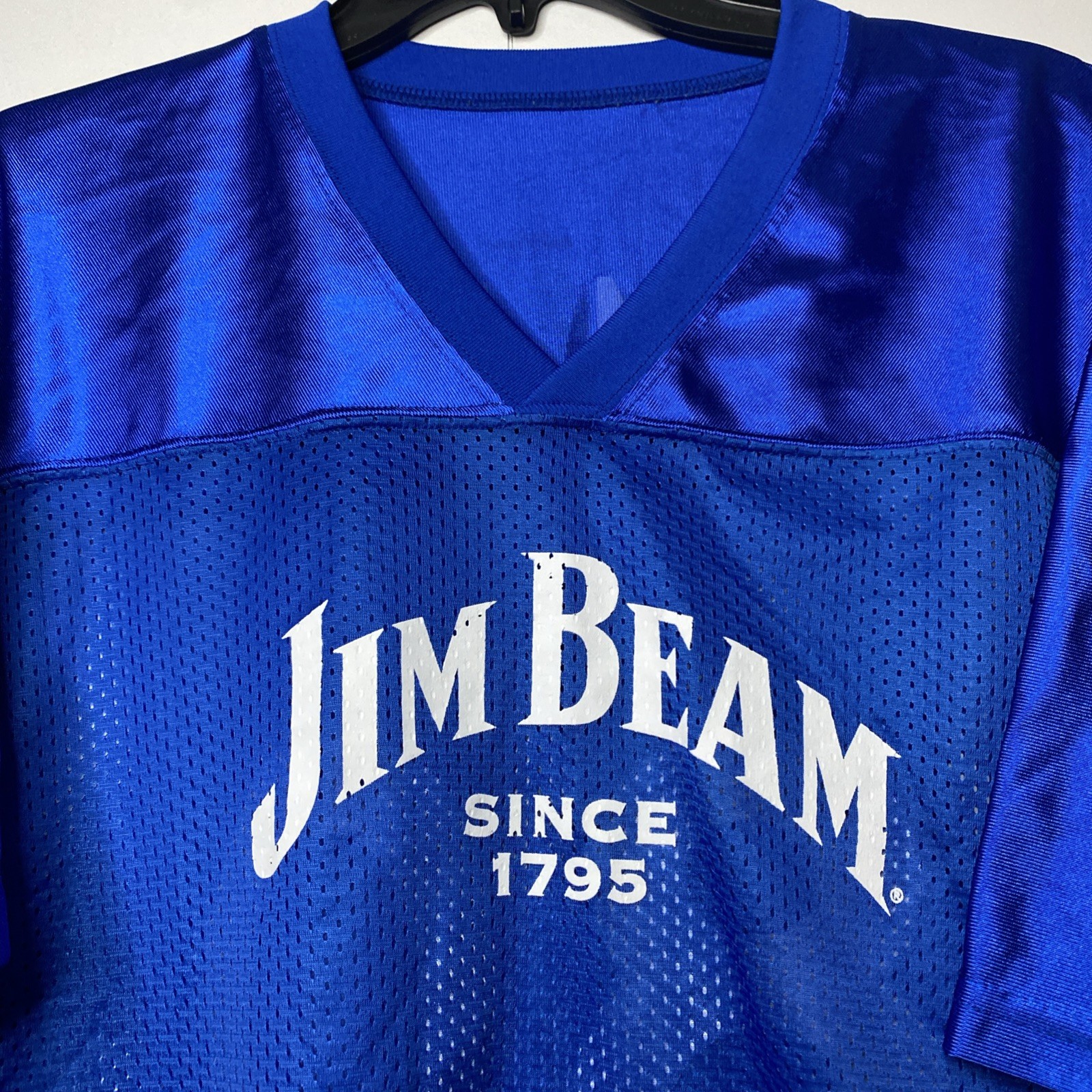 Jim Beam "Team Beam" #80 Blue Mesh Jersey Shirt Adult M Augusta Sportswear gallery