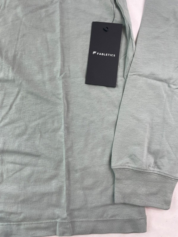 Fabletics 24/7 Long Sleeve Tee Sage Grey Men's Size Small Cottom Modal NWT gallery