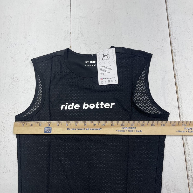 Joey Cycling Base Layer Tank Mens Medium Black Mesh Sleeveless Undershirt gallery