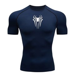 Men’s Compression Shirt Short Sleeve Gym Workout Running Quick Dry Athletic Fitn